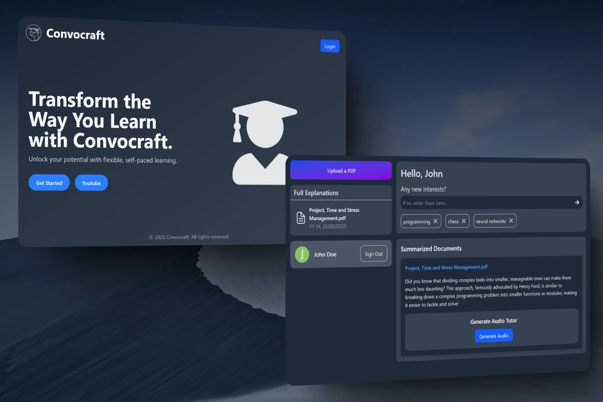 Preview for ConvoCraft (HackIreland 2025)